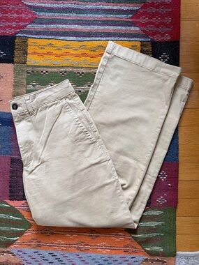 Everlane Wide Leg Chino Pants in Light Beige